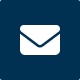 white envelope icon on blue background