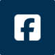 white facebook icon on blue background