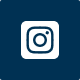 white instagram icon on blue background